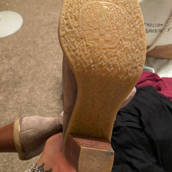 *Donated* Vince Camuto-Beige Suede Ankle Boots - Picture 3 of 6